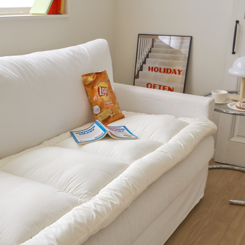 쁘리엘르 블룸 통세탁 사계절 토퍼 돌 쇼파패드 19,900원