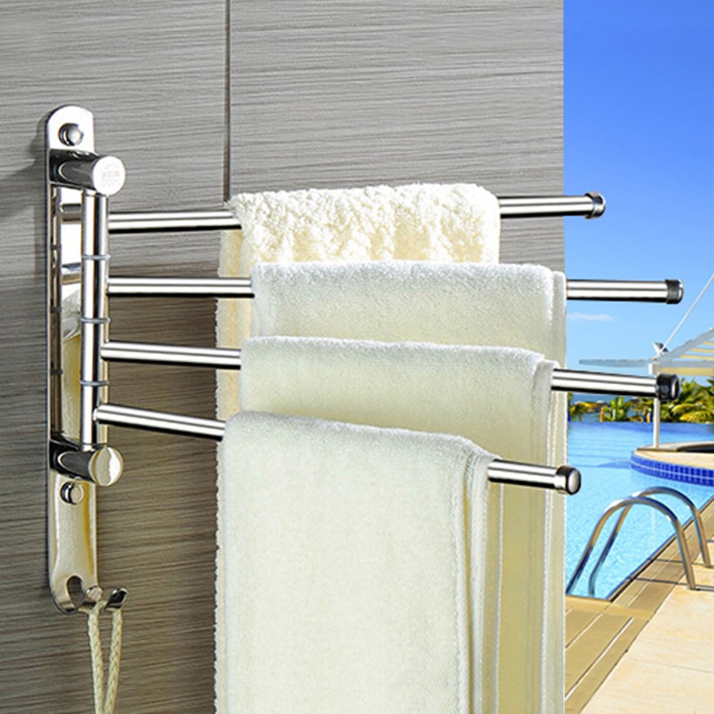 21세기트랜드 다용도 욕실리모델링 모음, 고급 스텐레스 가로형 4단 수건걸이, 1개 24,500원