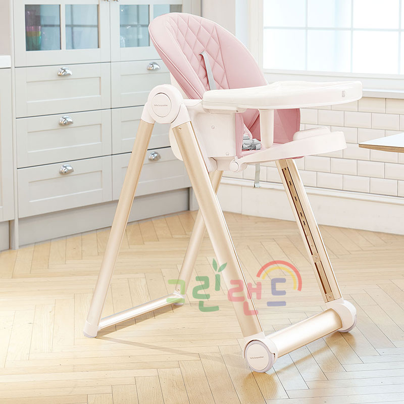 쿠잉 하이체어 멀티체어 트레이 탈부착 7단계 높낮이 조절 발판 등받이 3단계 조절 야야 이유식 영유아체어 그린랜드79 139,900원