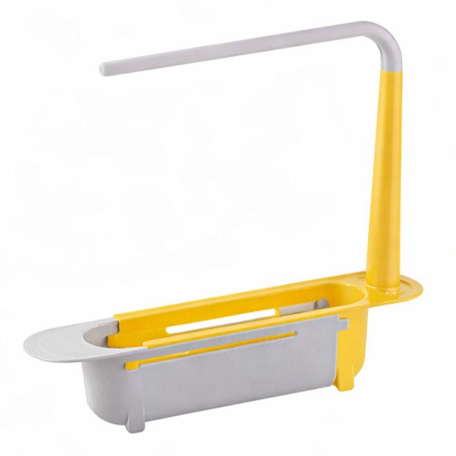 싱크대 걸이형 수세미 거치대 주방 보조선반 행주걸이 물빠짐 다용도 깔끔 정리대, 1개, 옐로우 9,200원