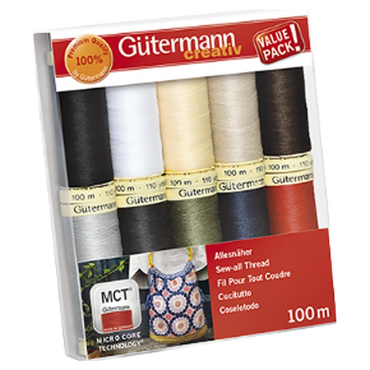 독일 구터만 폴리사 재봉실 100m 세트 (10색상) [얀스토어] 45,000원