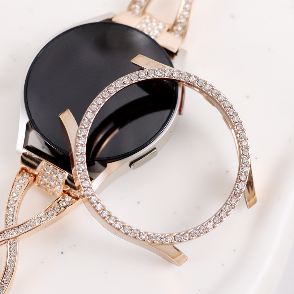 오르몽트 갤럭시워치6 40mm 44mm 다이아 하프커버 보호커버 보호케이스 초경량 큐빅 케이스, 로즈골드 8,900원