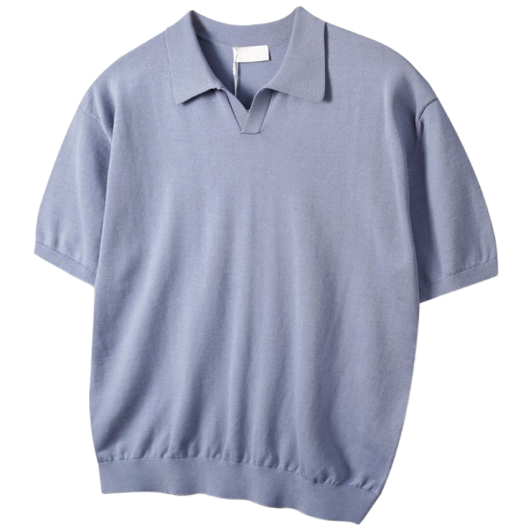 해리슨 텐셀 슬릿 카라 반팔 니트 LAN1008 47,800원