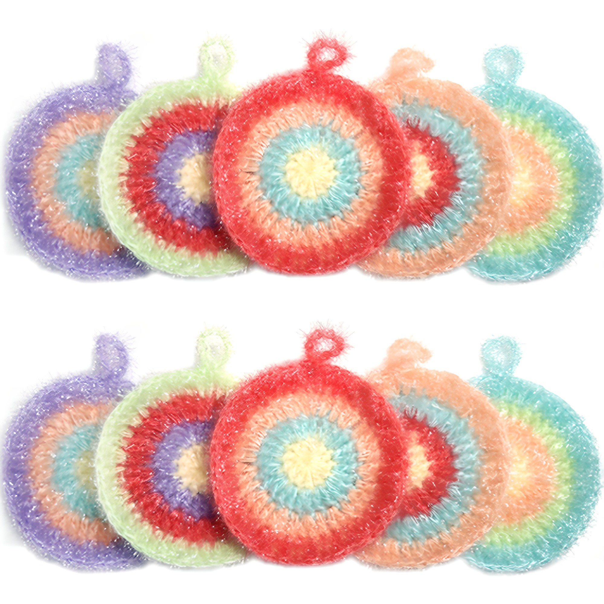 영스타 반짝이 아크릴 수세미 무지개 9,100원