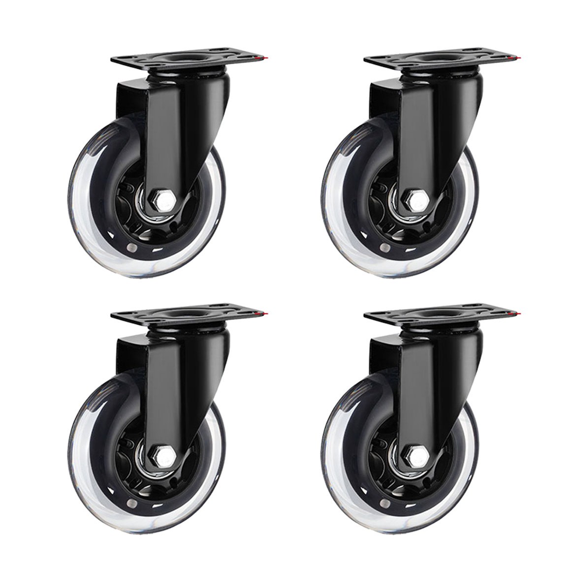 평판 회전 브레이크 무소음 우레탄 산업용 대차바퀴 4개구성 18,500원