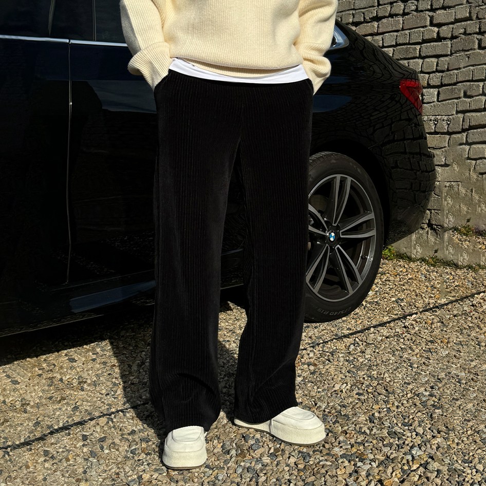 빠델 빅사이즈 소프트 코듀로이 와이드 밴딩 팬츠 29,000원