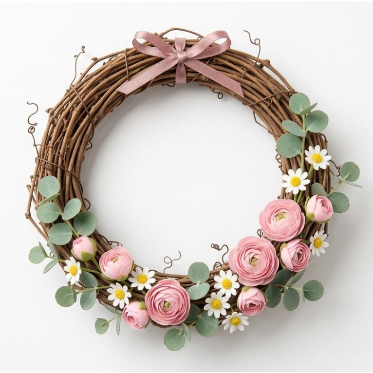 osshop  조화 꽃 가랜드 만들기 원형 리스 13,400원