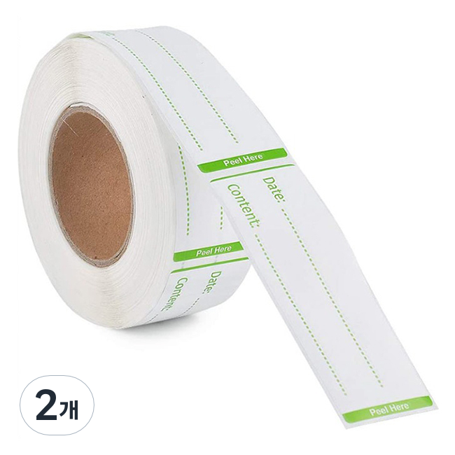어썸굿즈 다용도 냉장고 정리 네임 라벨 방수 스티커 그린, 2개, 150개입 13,000원