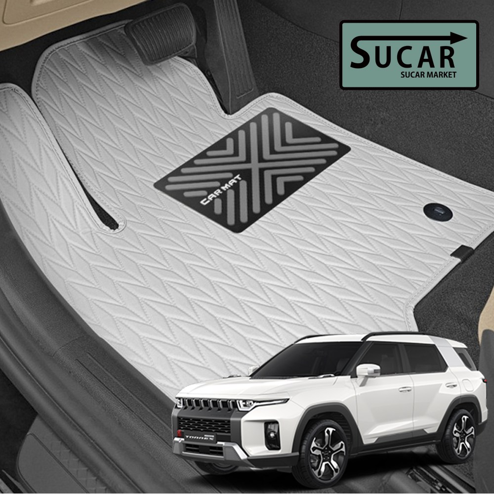 슈카마켓 2025 토레스 하이브리드 리노 가죽 바닥 카매트 커버 발판 자동차 차량용품 KGM, 토프, (하이브리드) 128,700원