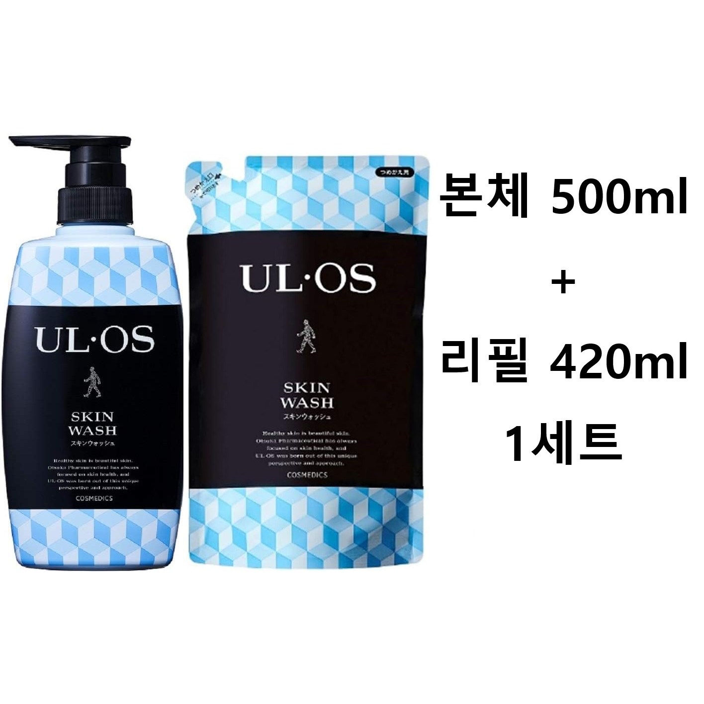 일본 우르오스(UROS) 바디 워시&스킨 워시 올인원 클렌저 본체+리필 세트 21,600원