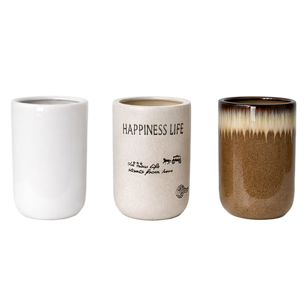 모던레시피 높은 원형 도자기 화분 중형 대형 인테리어, 1개, 화이트 23,900원