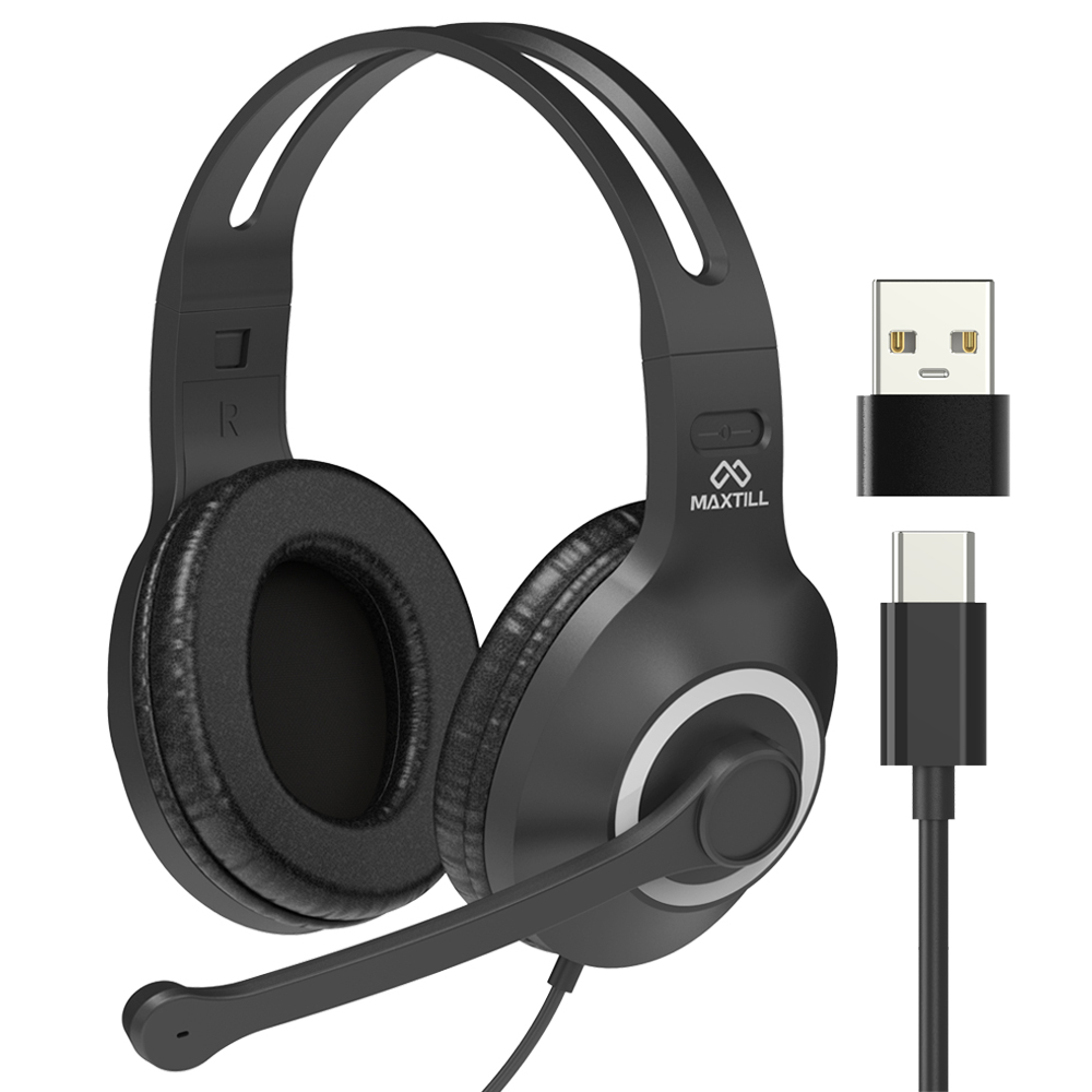 맥스틸 C타입 USB 유선 헤드셋, GM-HC70, 블랙 13,790원