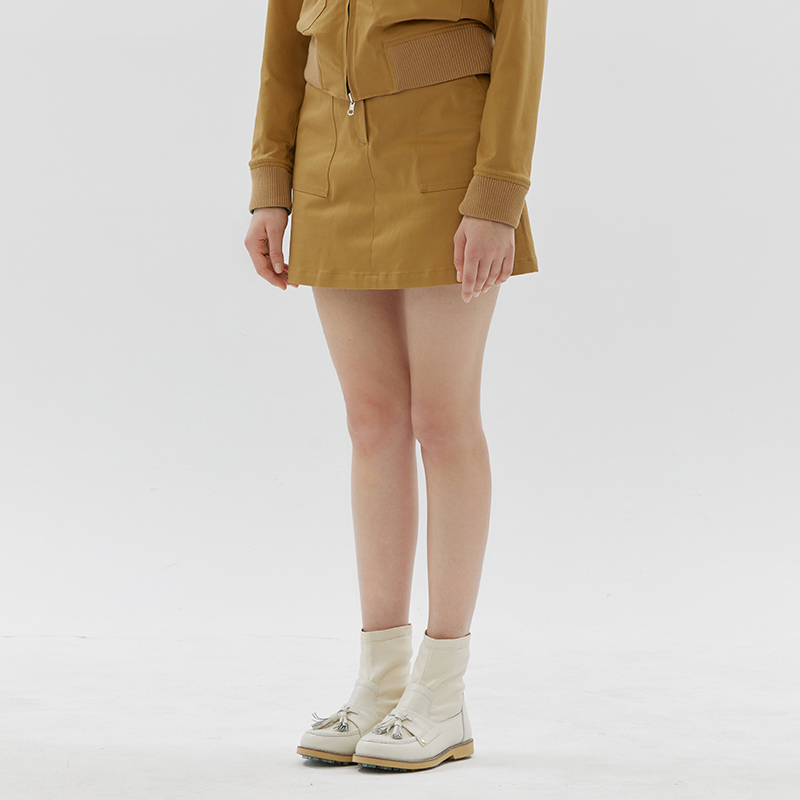 [세인트나인] 여성 심볼장식 A라인 스커트 DARK BEIGE 107,700원