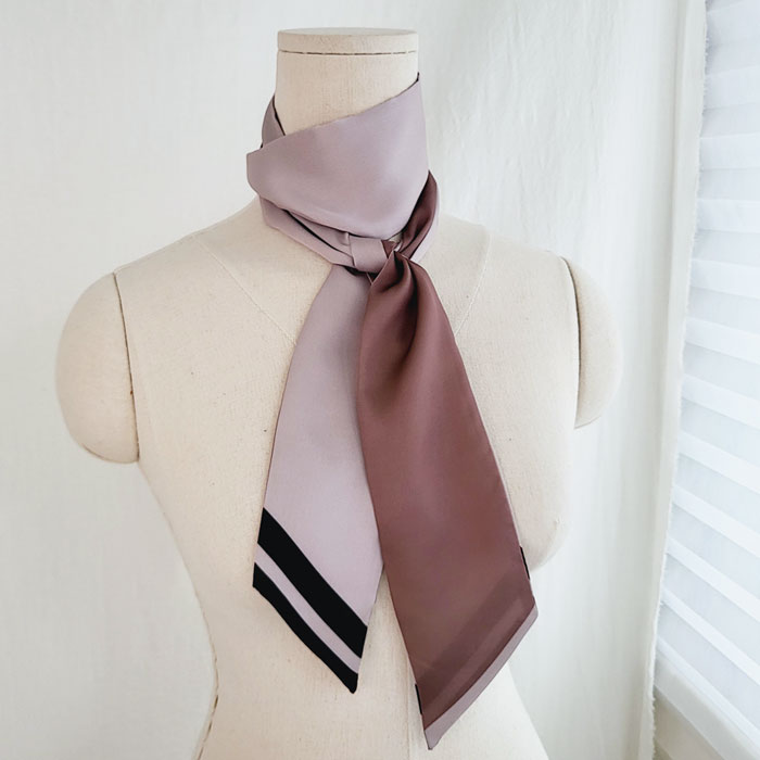 신상 무지라인 롱 타이 스카프 여성 쁘띠 방도 양면 스카프 15,900원