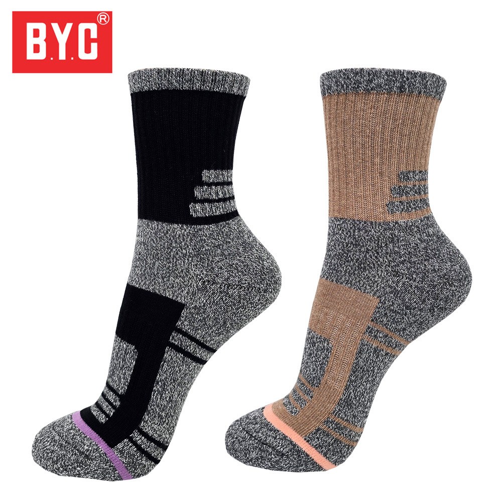 BYC 여성용 중목 등산양말 5켤레 트레킹 아웃도어 스포츠양말 두꺼운 이중쿠션 12,500원
