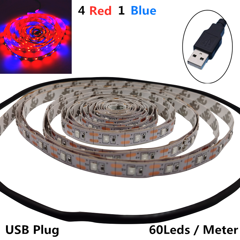 GEEKI 식물등 식물 성장 조명 성장등 재배 생장 램프 LED 빛 전체 스펙트럼 USB 스트립 0.5m 1m 2m 3m 2835 칩 꽃 온실 수경 7,750원