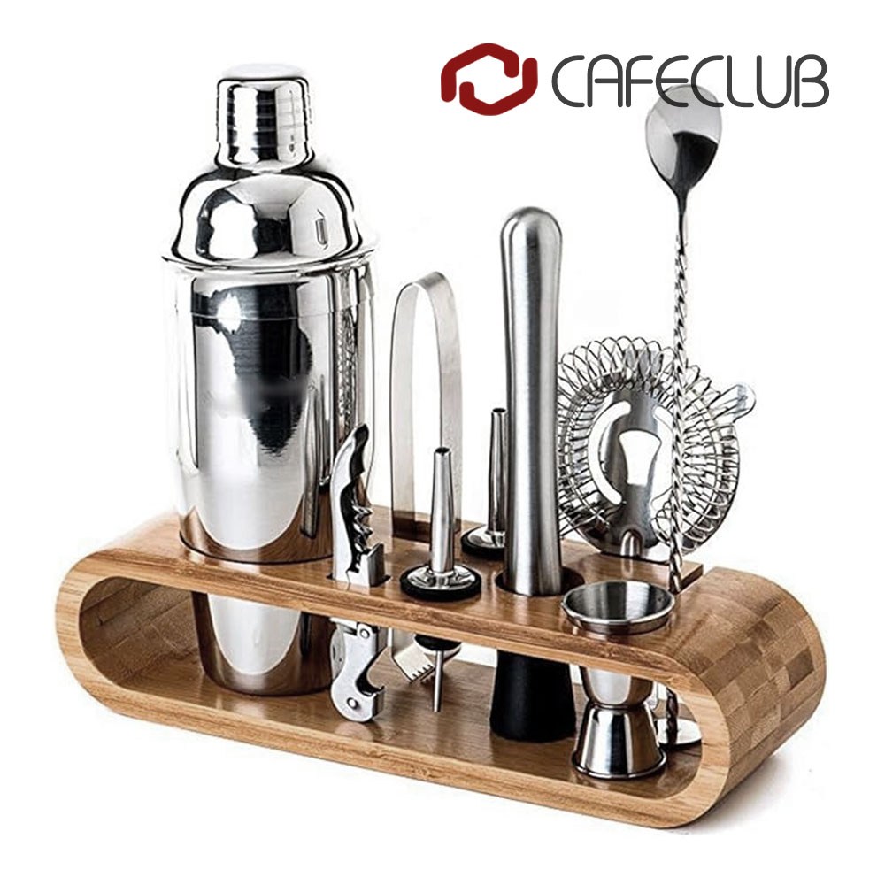 카페클럽 홈텐딩 칵테일 쉐이커 750ml + SUS304 스테인레스 용품 7종 세트, 1개, 나무색 24,300원