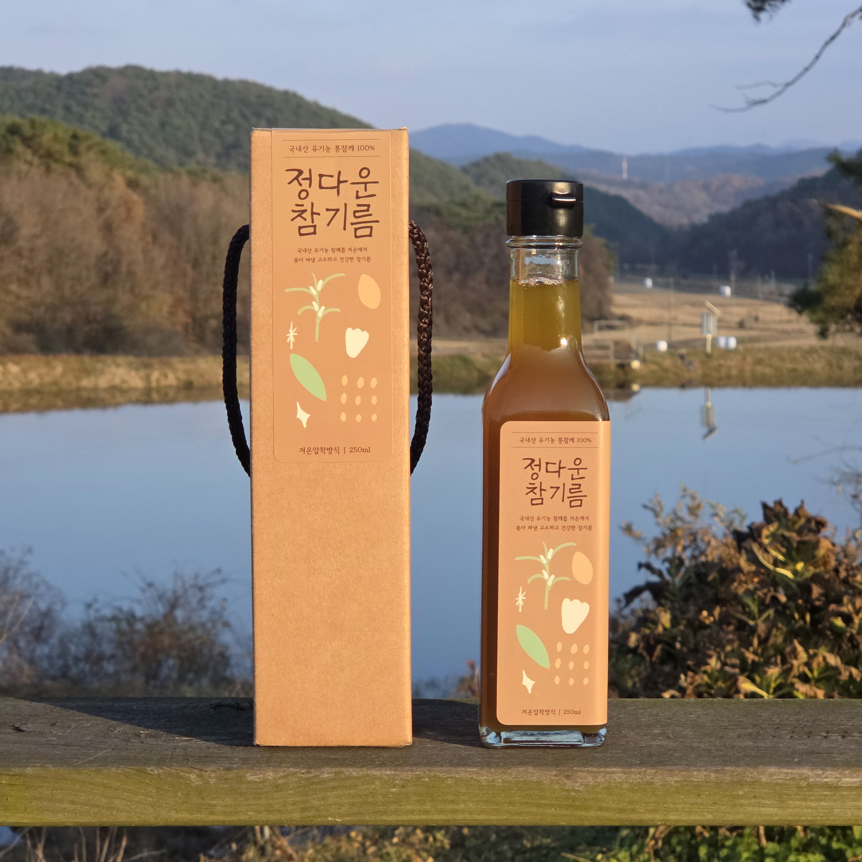 정다운 참기름 250ml 국내산 유기농 통참깨 100%, 1개, 250ml 39,000원