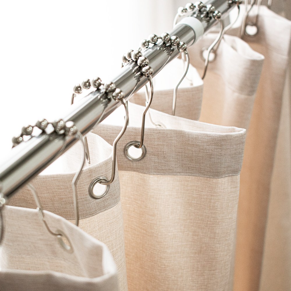 패브릭샤워커튼-린넨스타일(베이지)욕실 커텐 방수 18,100원