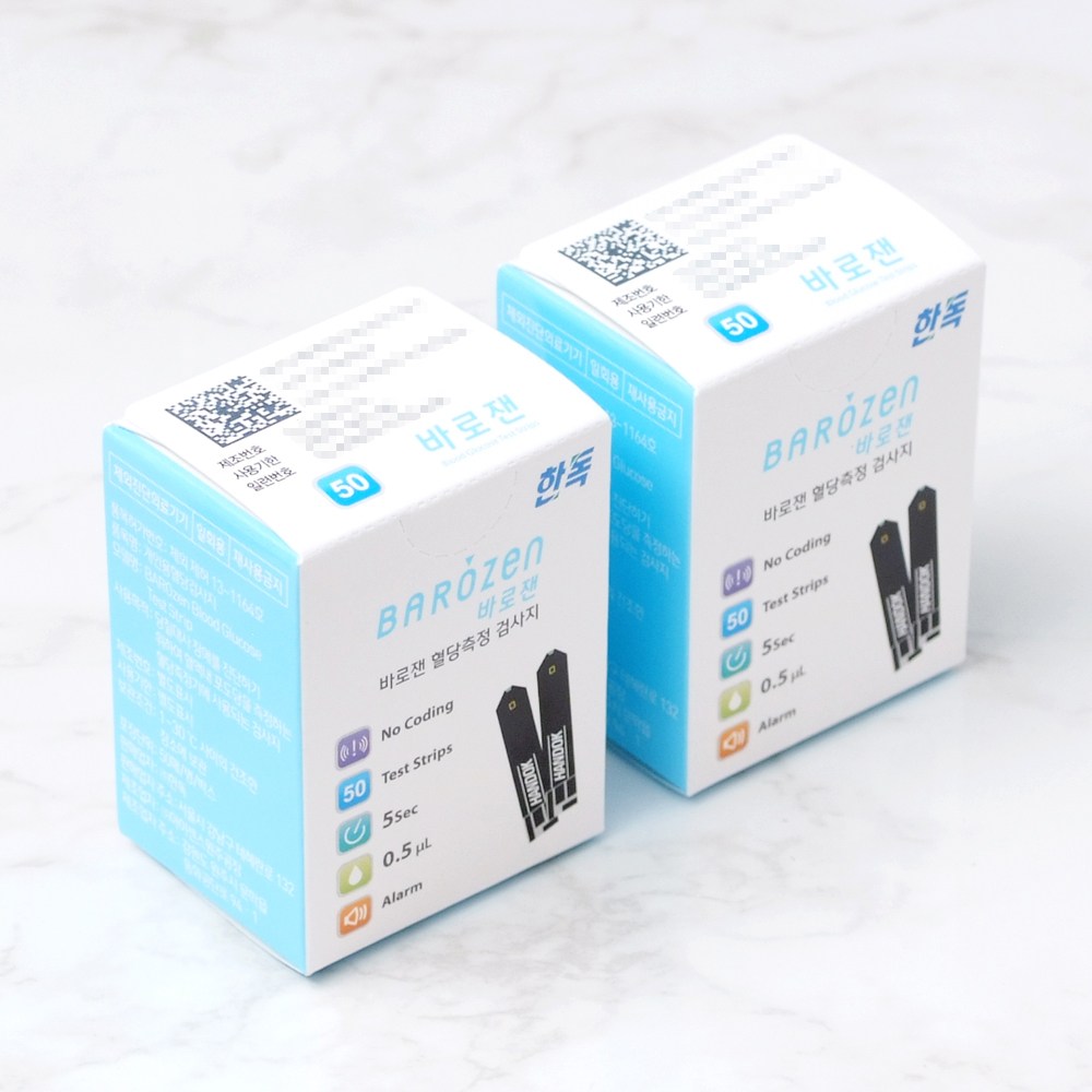 한독 바로잰 혈당시험지 총 100매+채혈침100개+알콜솜100매, 1개 28,000원