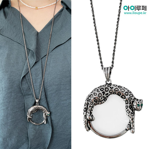 아트박스/아이루페 스와로브스키 레오파드 목걸이 돋보기 30,000원