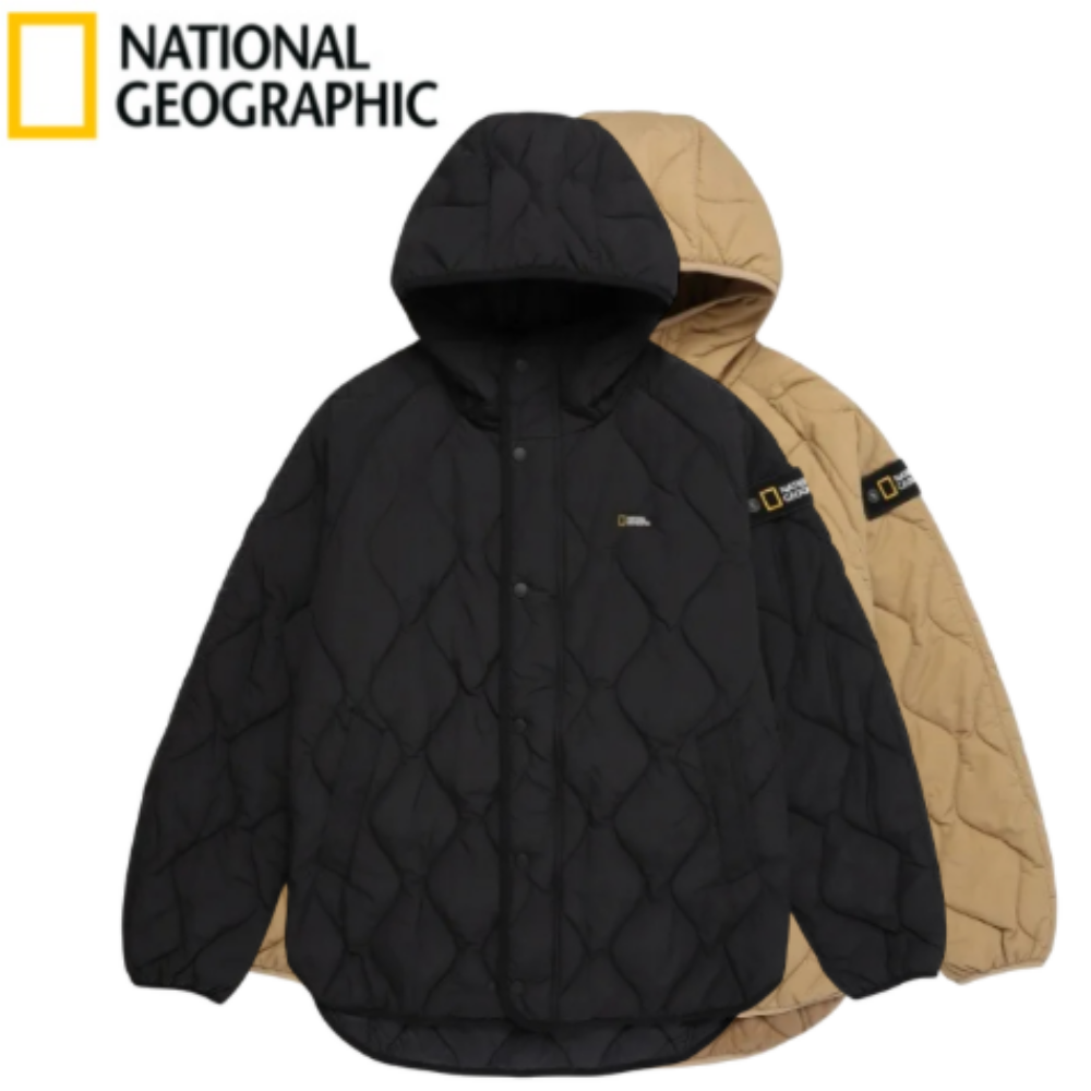 [백화점 발송] 내셔널지오그래픽 남여공용 퀼팅 후디 자켓 데일리 일상 캠퍼스 학생 등교 출근 운동 워킹 여행 가볍고 따뜻한 간절기 겨울 자켓 223,900원