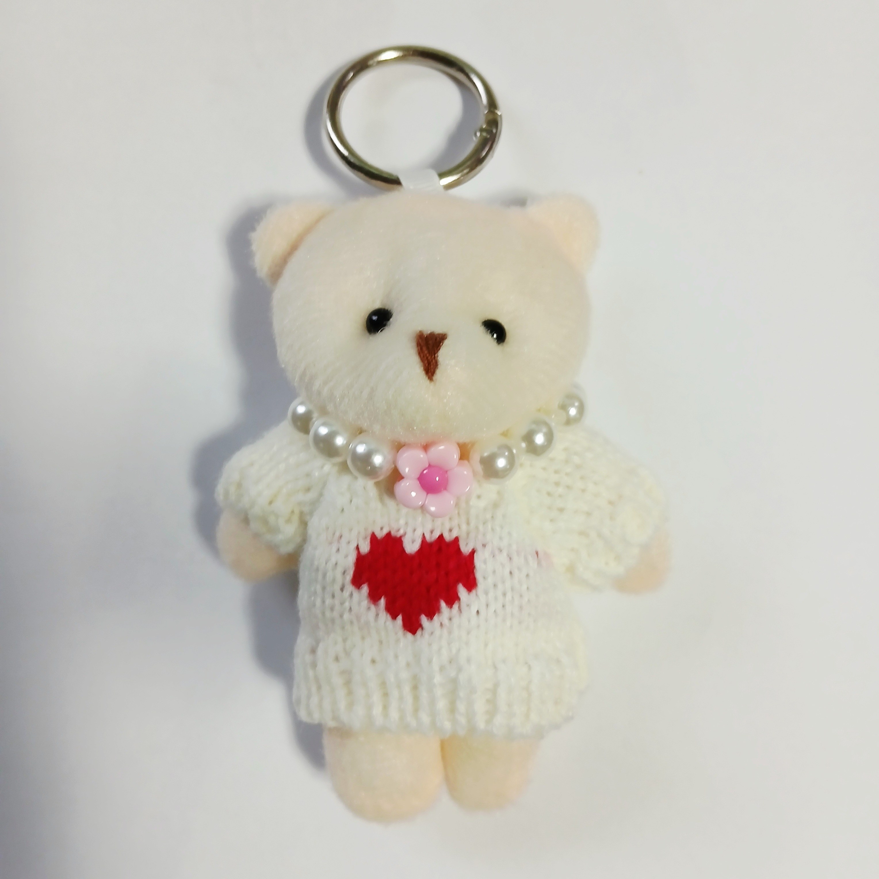 베라킴 귀여운 토끼곰 인형키링, 1개, 화이트하트아기곰 9,820원