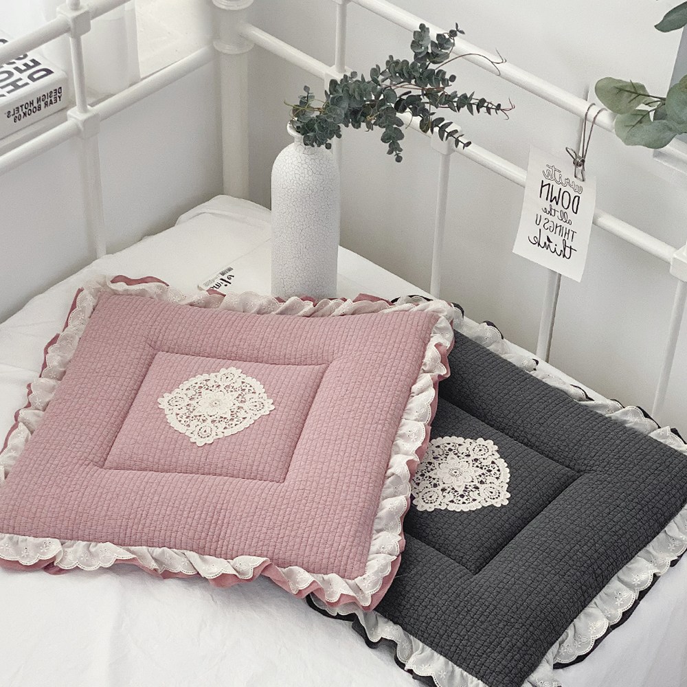 마이룸엔  슈슈 레이스 순면 100수 줄누비 면 좌방석 원형 사각 방석 ( 45cm / 60cm ) 19,900원