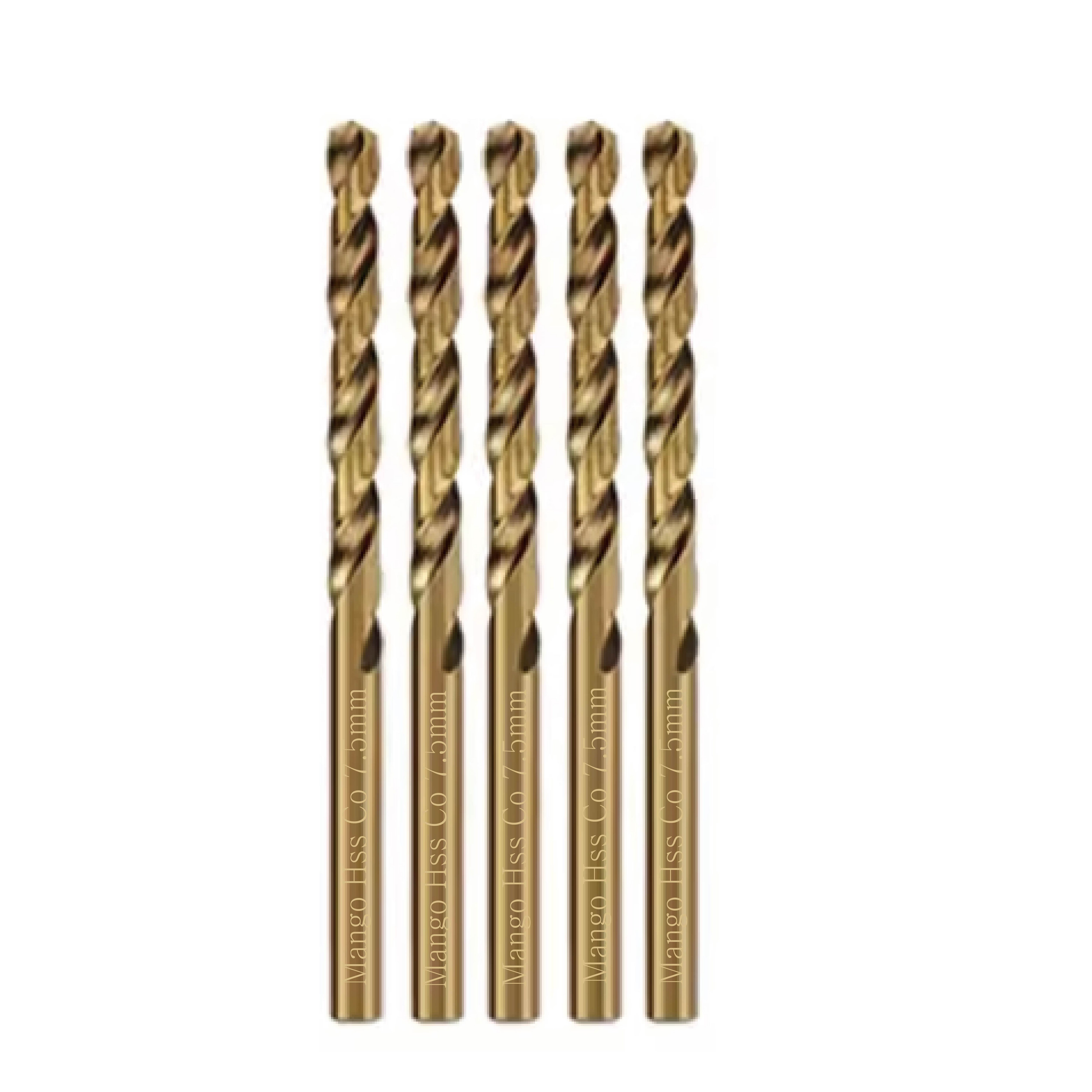 망고테크 CO 고강도 코발트 스텐기리 7.5mm 5개입 세트 원형생크 서스 타공 드릴날 드릴비트 스테인레스 샤시 철제 철기리 철재 23,900원