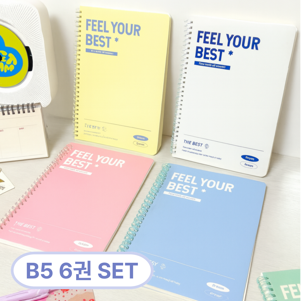 로미픽 감성 파스텔 내지 60장 스프링 노트 세트, 6권 17,800원