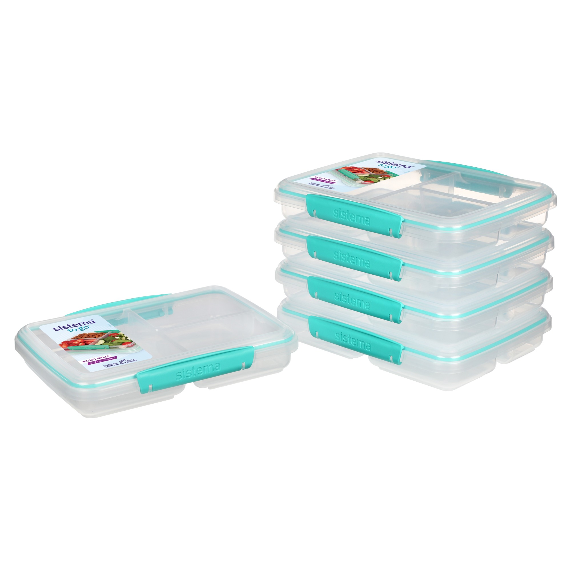 Sistema 시스테마 To Go 모듈러 밀프렙 분리형 런치 도시락통 민티틸, 5개, 도시락통 5p 28,500원