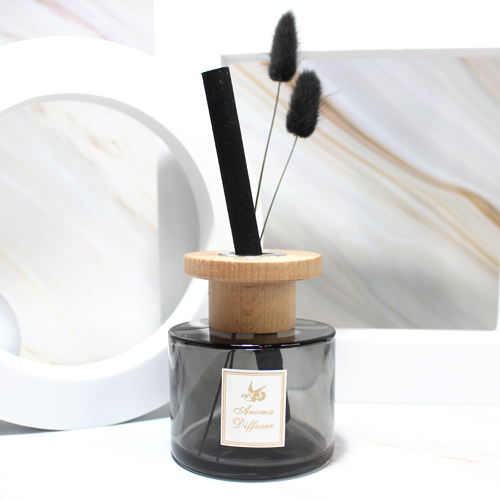 디퓨저 유리용기 - 원형 시크 블랙 50ml, 1개 2,200원