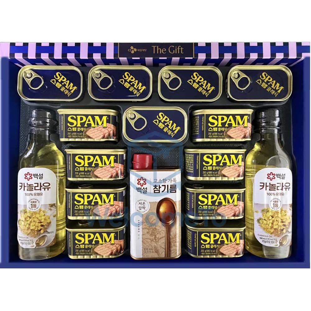 CJ 스팸선물세트 추석선물세트 최고의선택 레드라벨호+케이스포장 스팸 설명절 대량구매 57,500원