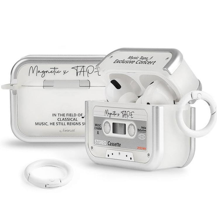 네쎄시드 카세트테이프 에어팟프로2케이스 레트로 클래식, 화이트, 1개 22,980원