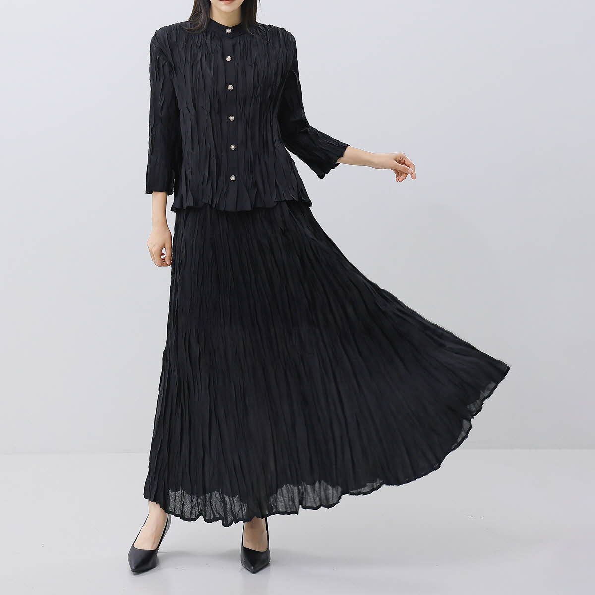 플라라 (88까지)플리츠크럼블자켓+스커트SET_PK5FSE001C 109,740원