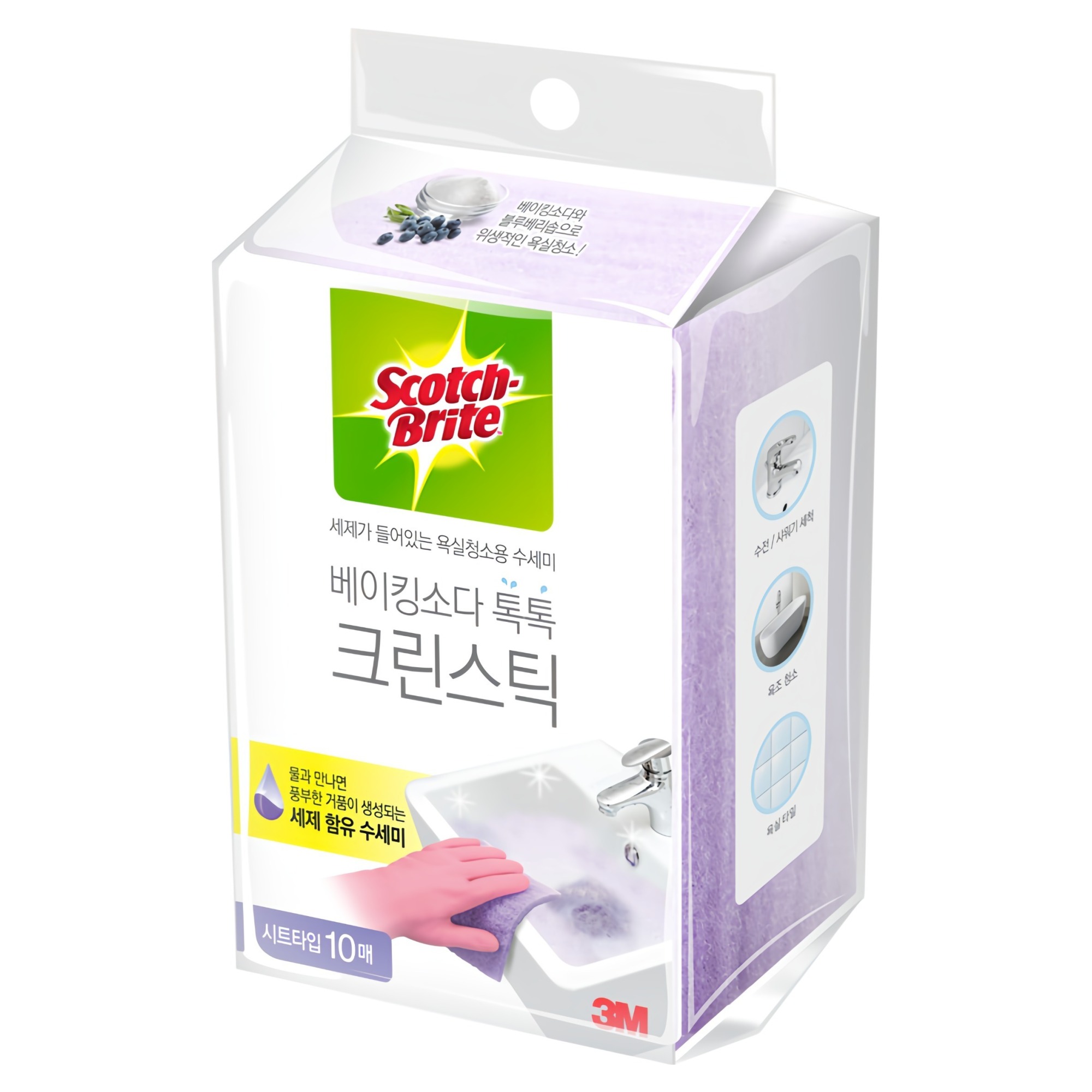 스카치브라이트 쓰리엠 베이킹소다 크린스틱 시트타입 보라색 본품 10p 7,650원