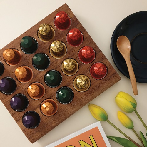 헤이즐문 우드 플랫 캡슐커피 보관함 20구 (선물용 파우치 무료증정) 45,900원