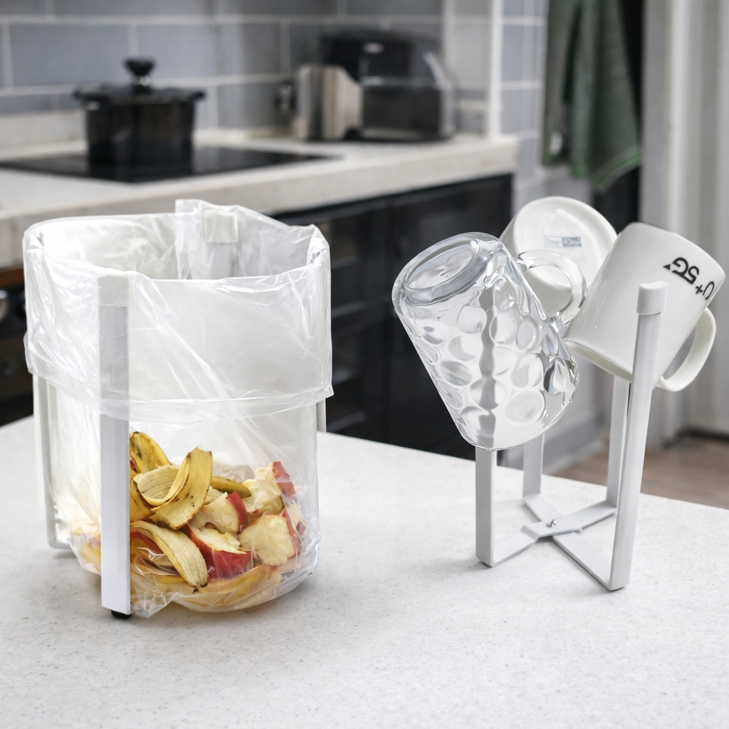 네오mro 비닐봉투 거치대 주방, 1개, 화이트 14,000원