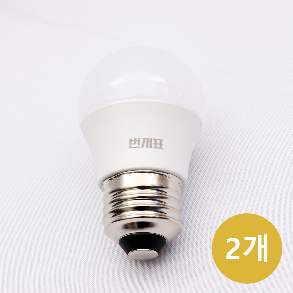 번개표 LED 전구 인지구 4W 꼬마전구 전구색(오렌지색빛) e26, 2개 10,200원