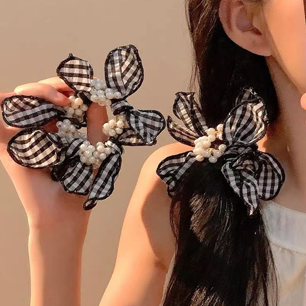 페이퍼먼츠 데이지 체크 비즈 곱창 머리끈 10634 2p 9,800원