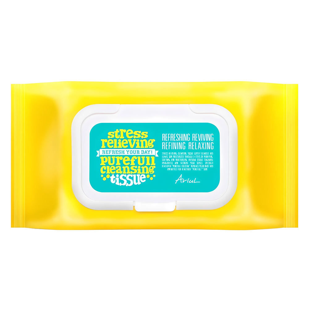 아리얼 스트레스 릴리빙 퓨어풀 클렌징 티슈, 80매입, 1개 3,870원