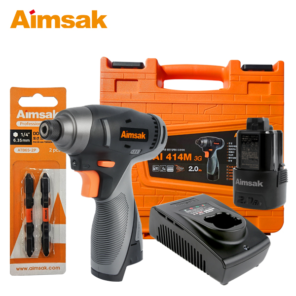 아임삭 임팩드릴 AI414M3G 충전임팩드라이버 + 배터리1개 충전기1개 비트2개 케이스 세트 156,160원