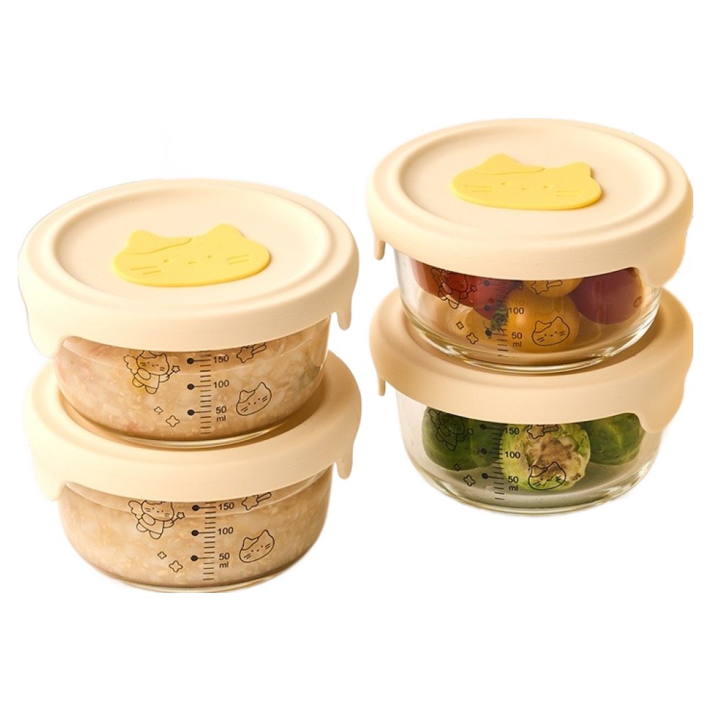 버터 모던하우스 ON 밀크캣 원형 이유식 용기 4p, 노랑, 1개, 220ml 21,400원