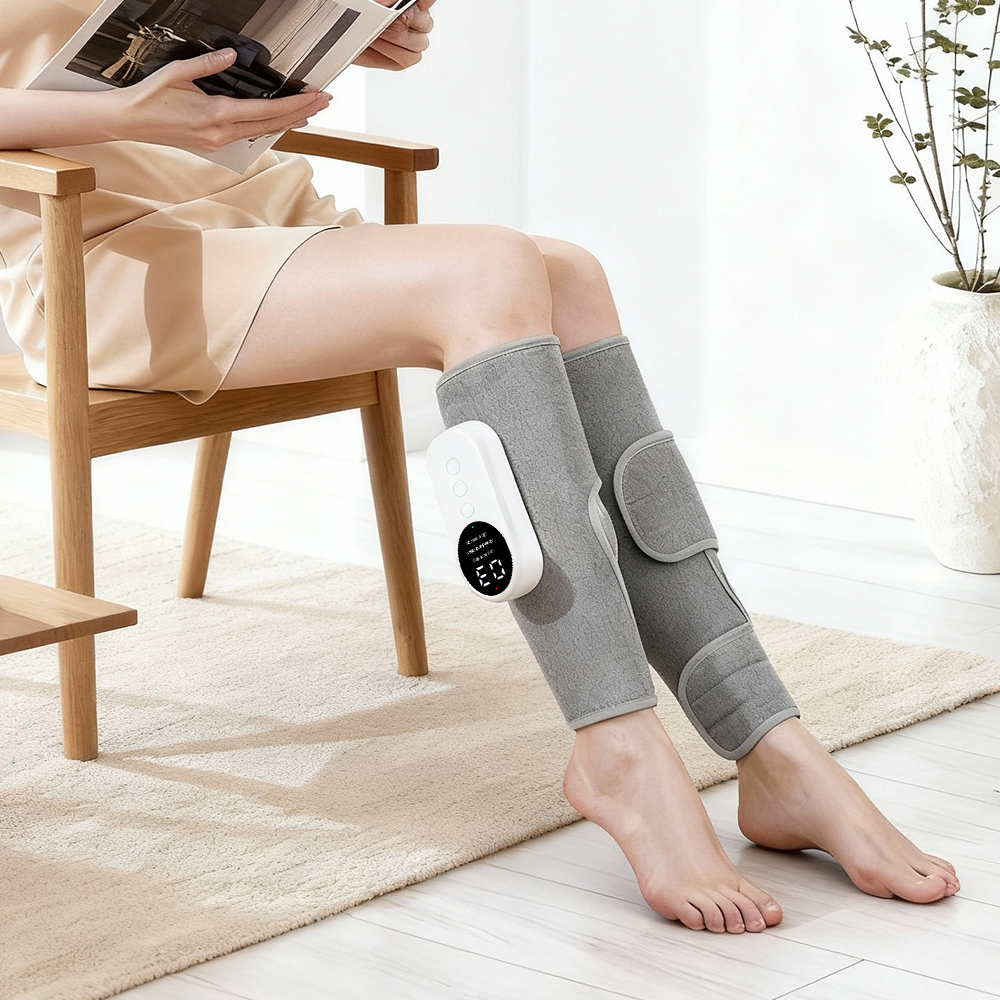 EXTEDRG 종아리 마사지기 무선 3단 온열 안마기 360도 입체 공기압 발 다리 마사지기 2500mAh 대용량 배터리 좌우 1set, 그레이, GR-88 63,300원