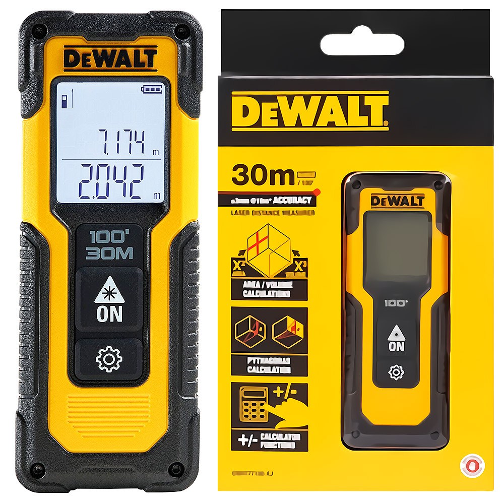 디월트공식대리점 DWHT77100 레이저 거리 측정기 디지털 전자 줄자 미니 스마트 레이저 자 67,500원