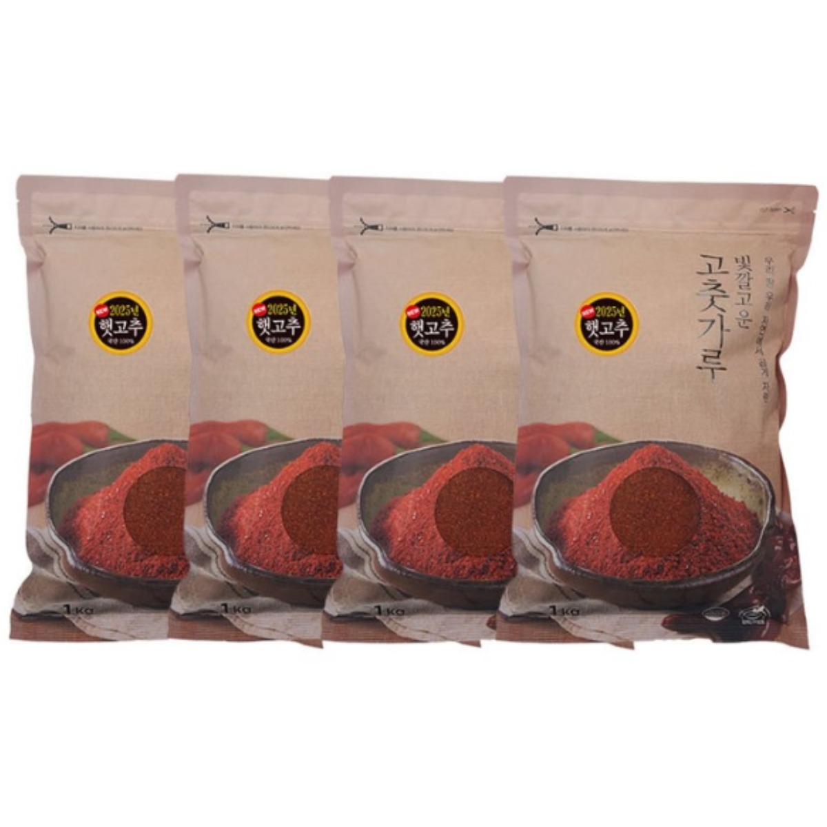 25년 빛깔고운 햇고춧가루 4kg (1kgx4팩) 보통맛, 1kg, 4개 129,800원