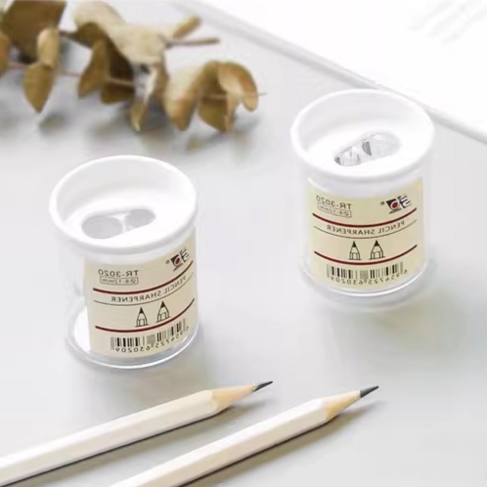 투명 더블 연필깎이 귀여운 수동 미술용 휴대용 580원