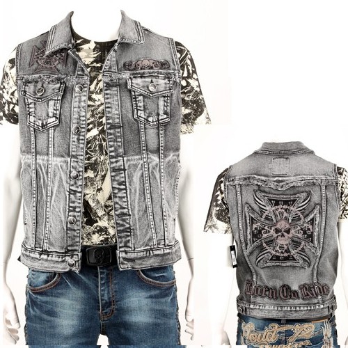 기사미 국내제작 스컬 패치청조끼 할리,라이더패션 존재감스타일 CJ00216 Gray 110,700원