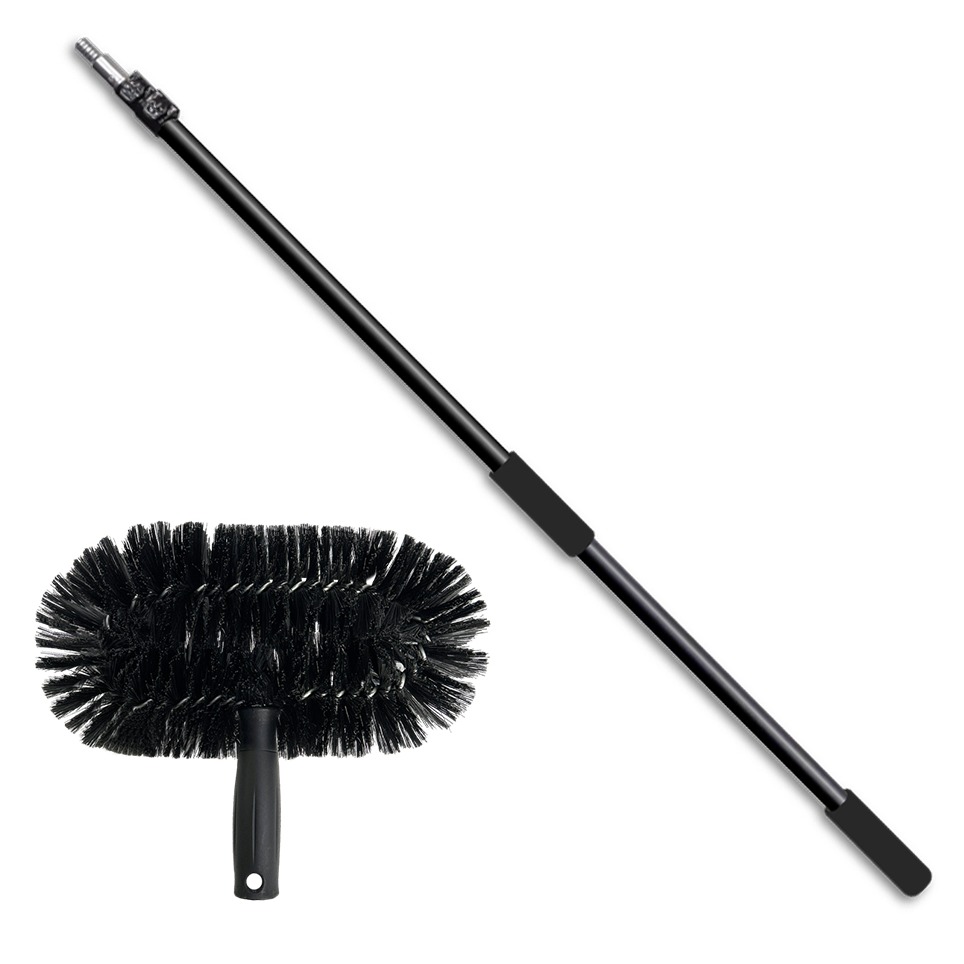 월드크린 웅거 거미줄 제거 솔 타원형 + 블랙 폴대 장대 3.6m 세트 46,400원