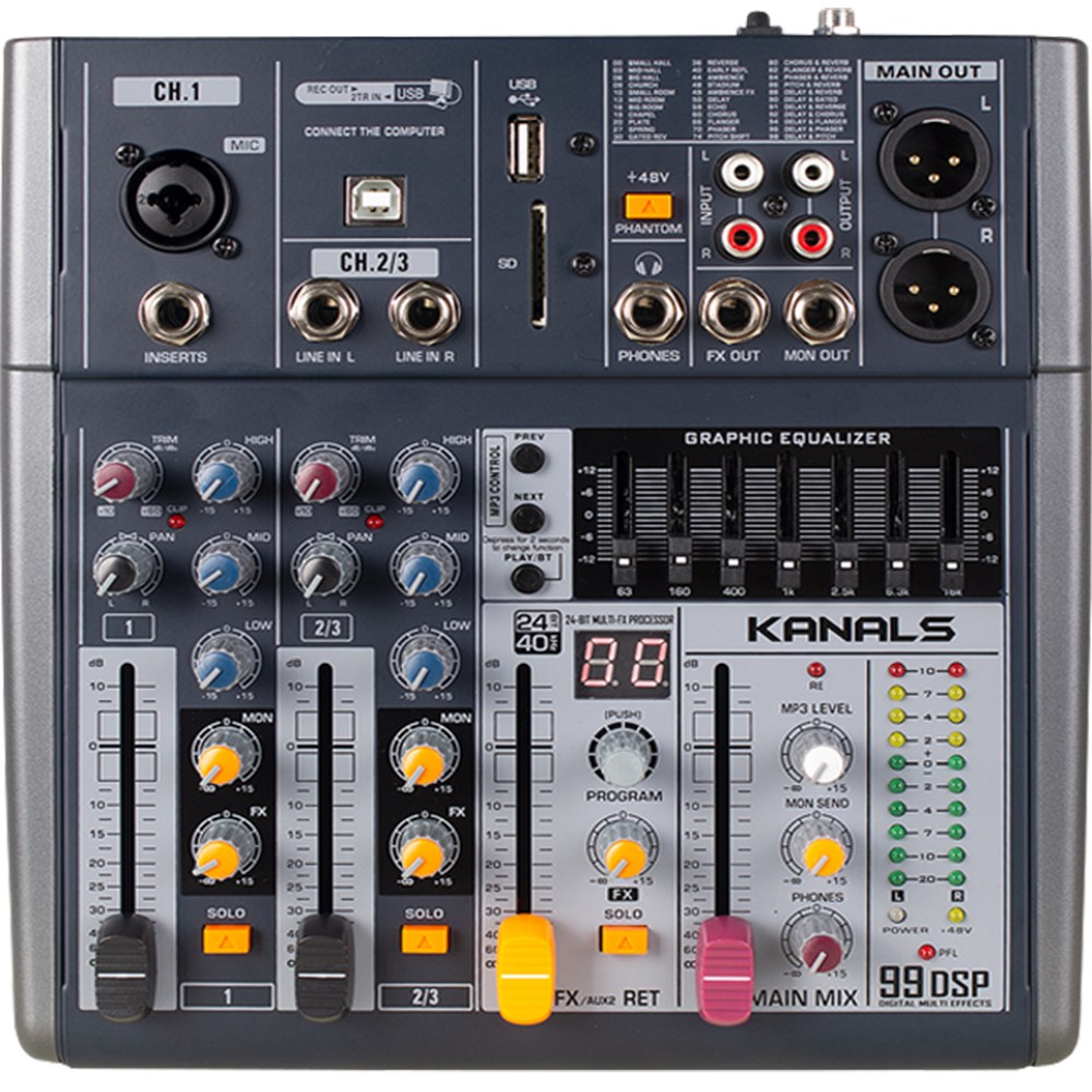 카날스 오디오믹서 전문가용 (BKG-30/BKG-50) 블루투스 녹음기능 디지털 이펙터 내장, SM 243,040원